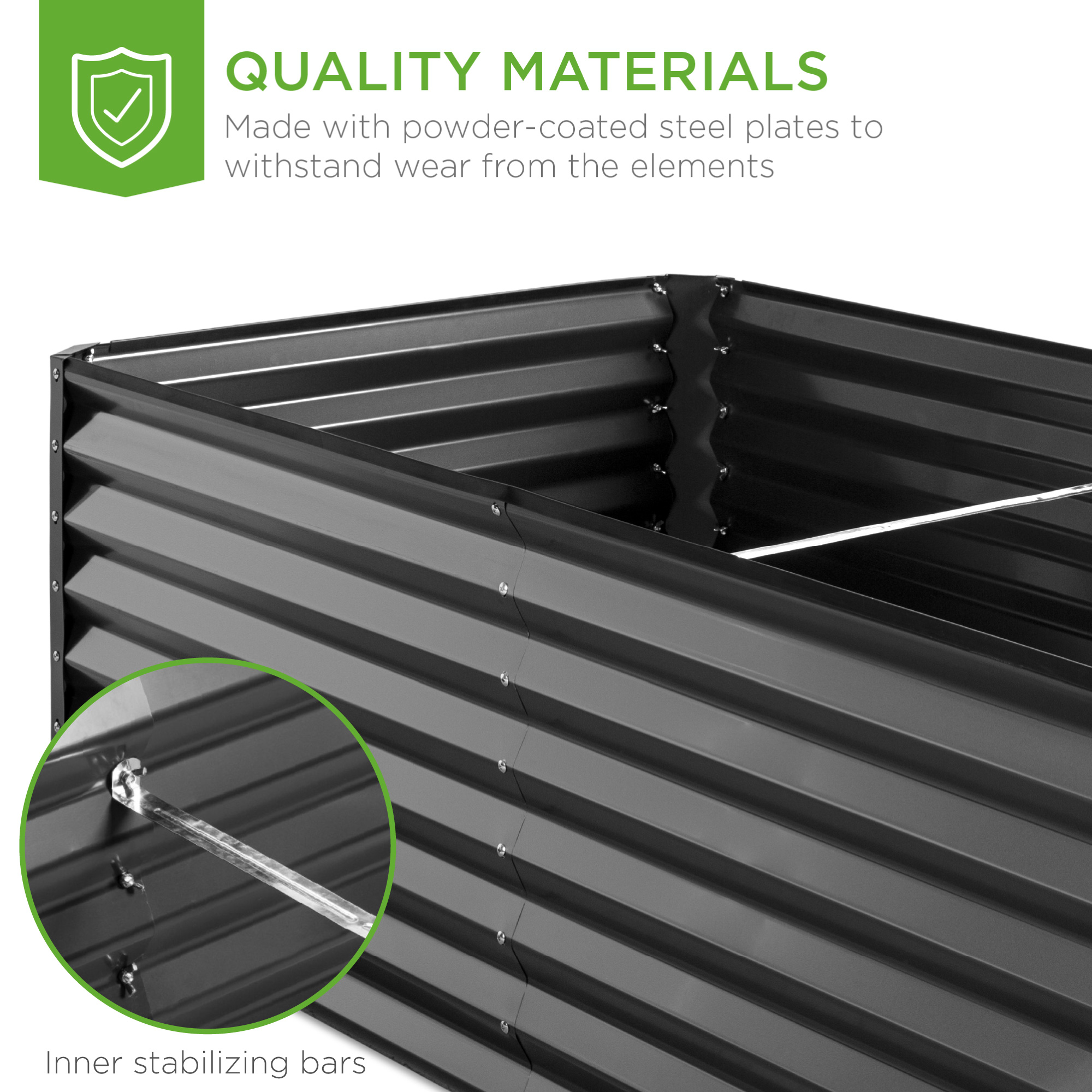 Best Choice Products 6x3x2 ft Raised Garden Bed, Gray photo 6