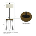 thumbnail image 2 of Lavish Home 59-inch Floor Lamp with Table, USB Port, and Hairpin Legs – Standing Light with Shelves, 2 of 8