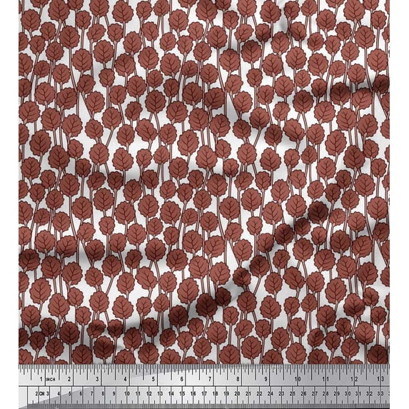 Soimoi Cotton Jersey Fabric Artistic Leaves Printed Craft Fabric by the Yard 58 Inch Wide