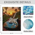 thumbnail image 3 of Diamond Art Kit for Adults, Vintage Guitar Sunset Palms Diamond Painting for Adults Beginners, DIY Diamond Art Painting Kits, 5D Diamond Painting Crafts for Home Decor 12x16 Frameless, 3 of 7