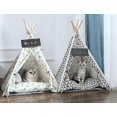 thumbnail image 4 of Tipi para mascotas, cama para perros y gatos, casas para mascotas con cojín grueso C, 4 of 5