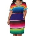 thumbnail image 2 of Sarape de México - Vestido festivo con bolsillos para mujer, mono de verano, vestidos de fiesta estilo coreano, 2 of 6