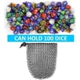 thumbnail image 3 of SUNMON Chainmail D&D Dice Bag - Large Capacity Stainless Steel Drawstring Dice Set for Dungeons and Dragons Set (Hold 100 DND), 3 of 6