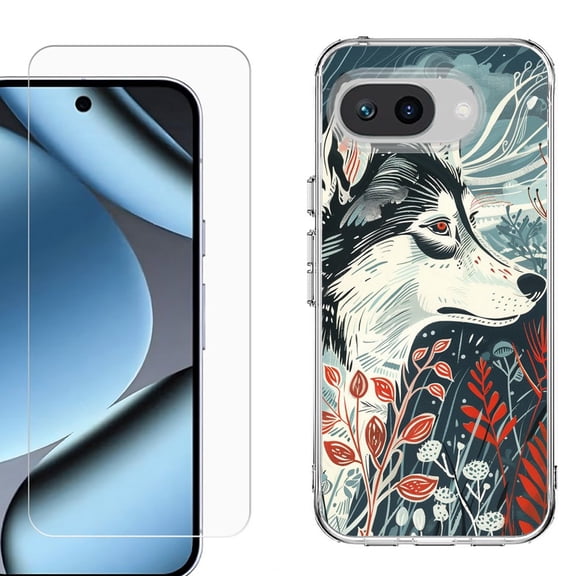 ShockProof Phone Case for Google Pixel 10a, with Screen Protector, by OneToughShield - Calm Husky