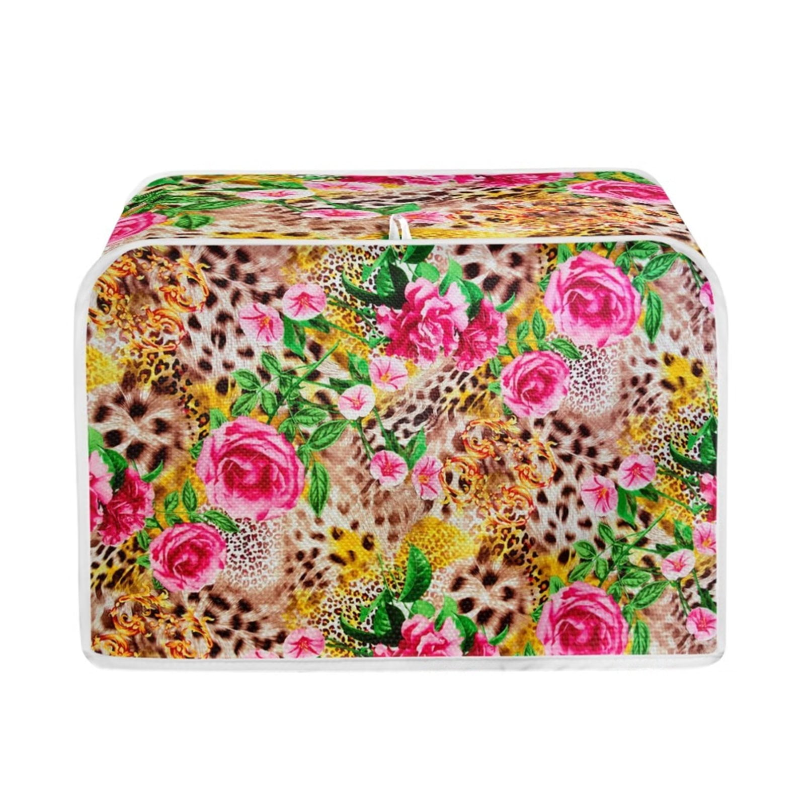 FKELYI Floral Leopard Print Toaster Cover Washable Toaster Covers 2