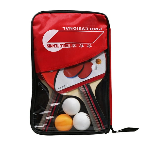 Dvkptbk Table Tennis Racket Indoor 2 Player Professional Table Tennis Racket 2Pcs Paddle Bat 3Balls Set Ball Sports