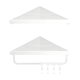 thumbnail image 2 of Shower Shelf Set Black White And Gunmetal Triangular Shelves Rust-proof Wall-mounted Adhesive Shower Storage, 2 of 6