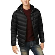 Hawke & Co. Mens Packable Chevron Puffer Jacket, Black, Small