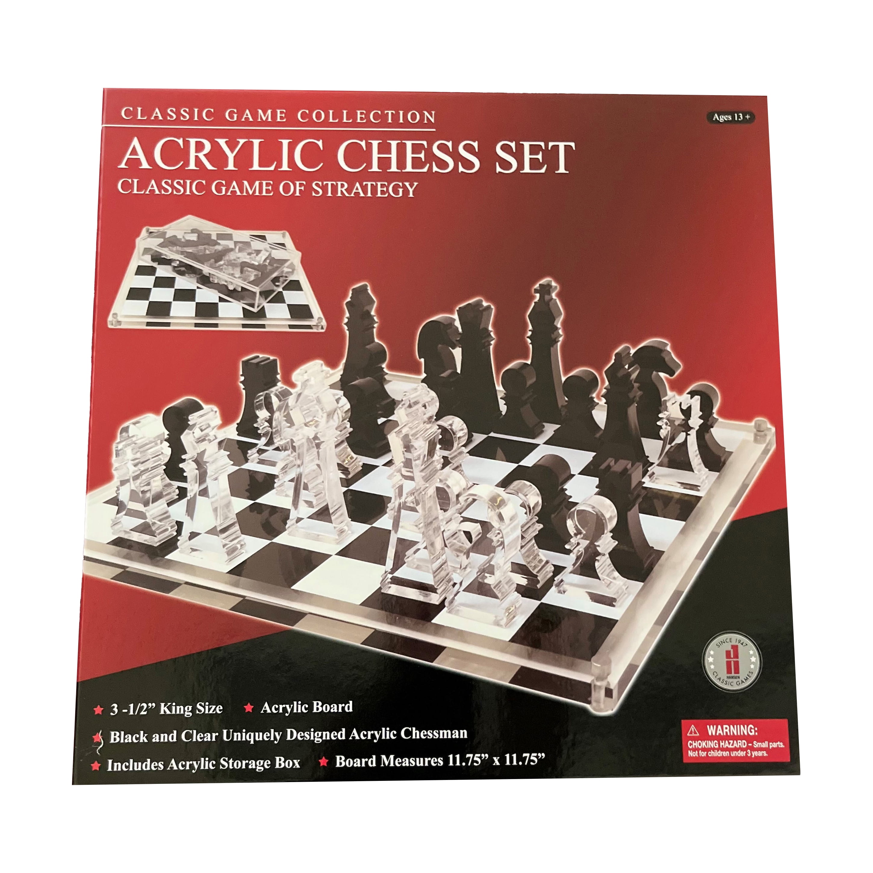 John N. Hansen Co. Classic Game Collection - Acrylic Chess Set