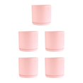 thumbnail image 2 of Destyer Cylindrical Flower Pots - Sturdy Ceramic Breathable Water Filtration System Straight Tube Matte Is DS pink M 5Set, 2 of 6