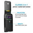 thumbnail image 3 of Leather Phone holster with Belt Clip for iphone 15 14 13 12 11 Pro Max Case, Samsung Galaxy S24 S23 Ultra A15 A14 A35 Case, eBizWare Vertical Cell Phone Holster Pouch belt holder for Men Women, 3 of 10