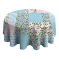 thumbnail image 4 of Pioneer Flower Floral Print Pattern Round Tablecloth 60"x60",Wrinkle Wipeable Table Cloth for Kitchen Dining Room Picnic Patio Party, 4 of 6