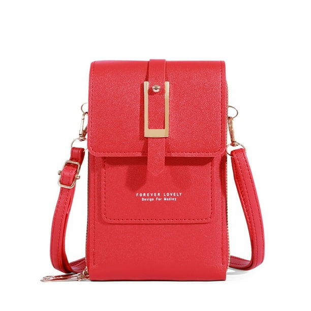 Baúles de almacenamiento, organizadores de armario y almacenamiento, bolsos para teléfono con pantalla táctil para mujer, mini bolsos cruzados de cuero para teléfono móvil, bolso de hombro, billetera