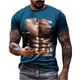 thumbnail image 1 of Camisetas de Manga Larga de los Hombres Casual Muscle Print Graphic Tee, Camiseta de Cuello de Tripulación de Manga Corta para las Vacaciones Diarias, 1 of 9