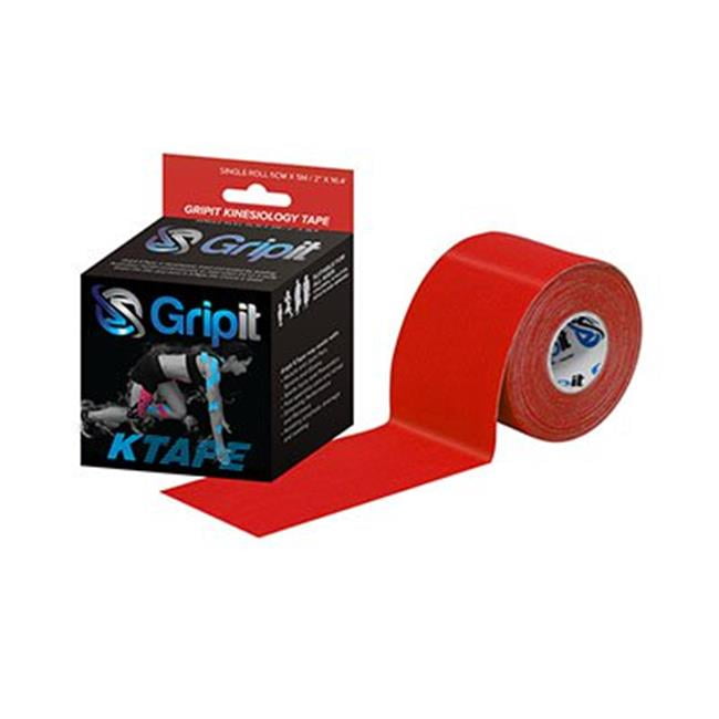 Gripit Original Kinesiology KTAPE, 2' x 5.5 yds, Uncut, Red