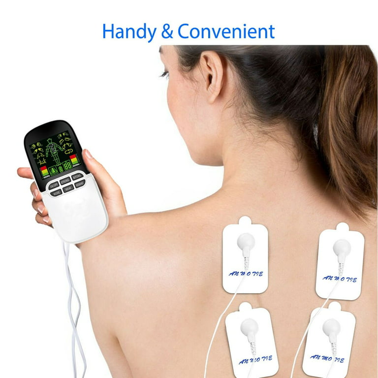 Dual Channel Tens Machine For Pain Relief - 16 Massage Modes, 4 Reusable  Electrode Pads - Relieve Back, Neck, And Sciatic Pain - Temu Belgium
