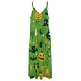 thumbnail image 4 of Halloween Ghosts Horror Pumpkin Sleeveless Dress for Women Clothing Female Women's Summer Skirt, 4 of 7