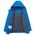thumbnail image 2 of SWSMCLT Men's Jackets Full Zip Hooded Outdoor Rain Jacket Windbreaker Lightweight Waterproof Fall Wind Track Windproof Techwear Active Blue X-Large, 2 of 3