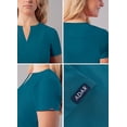 thumbnail image 3 of Adar Addition Scrubs For Women - Notched V-Neck Scrub Top, 3 of 7