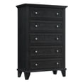 thumbnail image 2 of FOLDLIFE 5 Drawers Dresser for Bedroom, Modern Dresser Chest of Drawers, Tall Bedroom Dressers & Storage Clothes Organizer Metal Handles,Black, 2 of 8