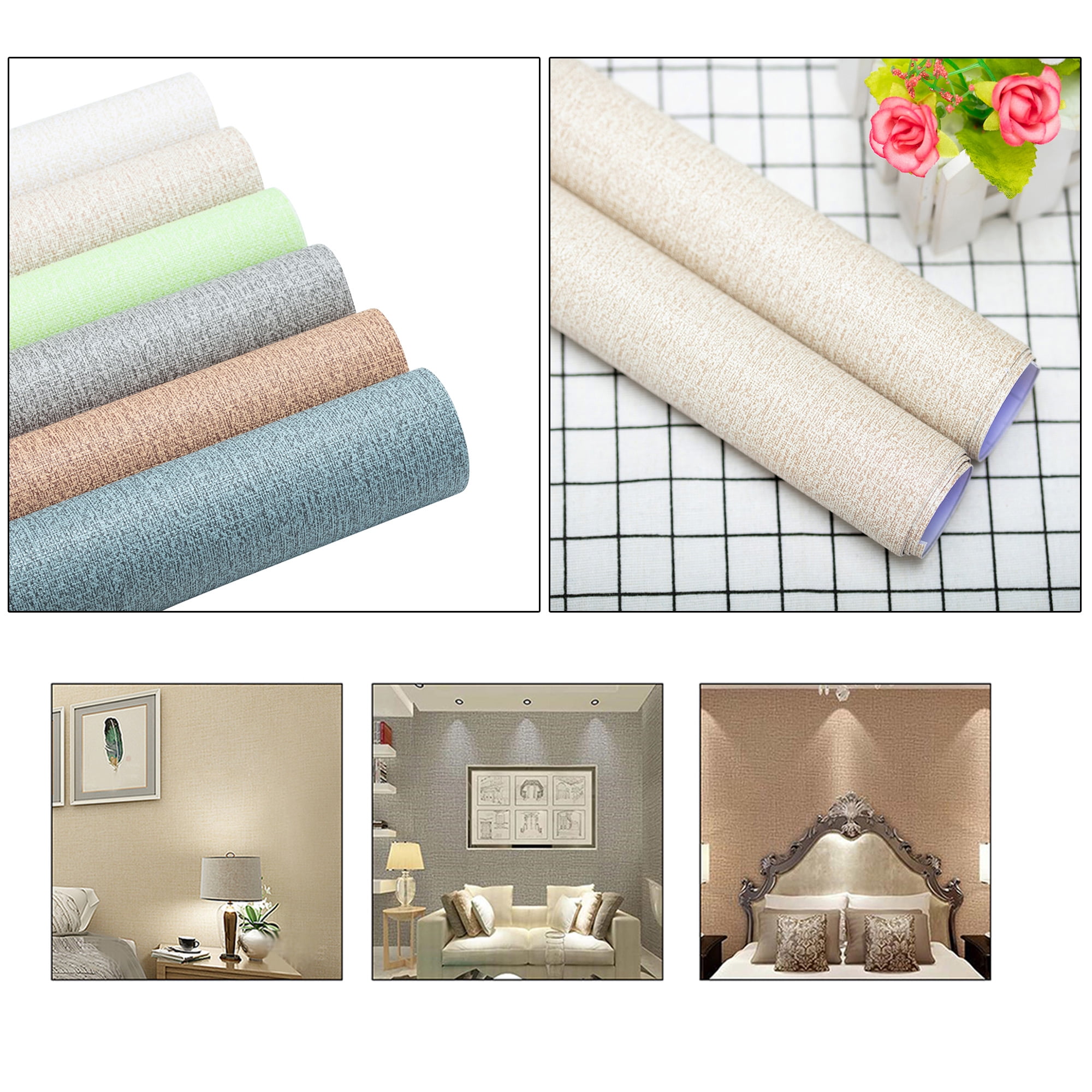 Removable Peel Stick Wallpaper Fabric SelfAdhesive Paper