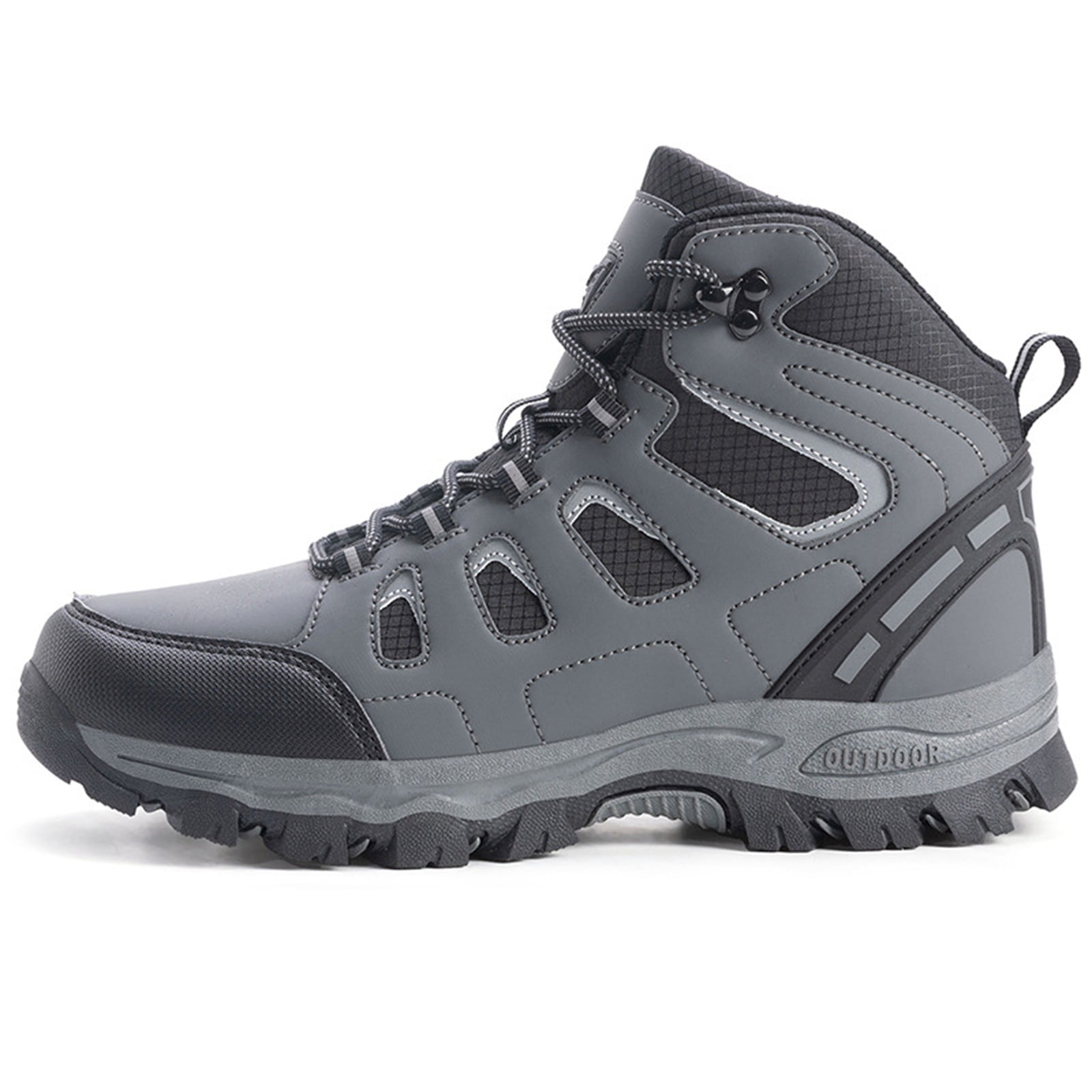 Win s Way Men's High Top Hiking Sneakers, Lightweight Ankle Support Trekking Shoes for Adventure