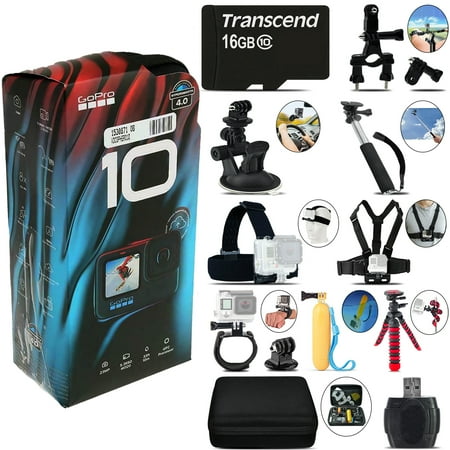 GoPro HERO10 Black 4K30 Ultra HD  23MP  Wi-Fi Waterproof Action Camera -Mega Kit