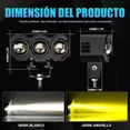 thumbnail image 3 of Par Faros Auxiliares Lupa Led Focos Luz 120w Para Coche Moto, 3 of 8