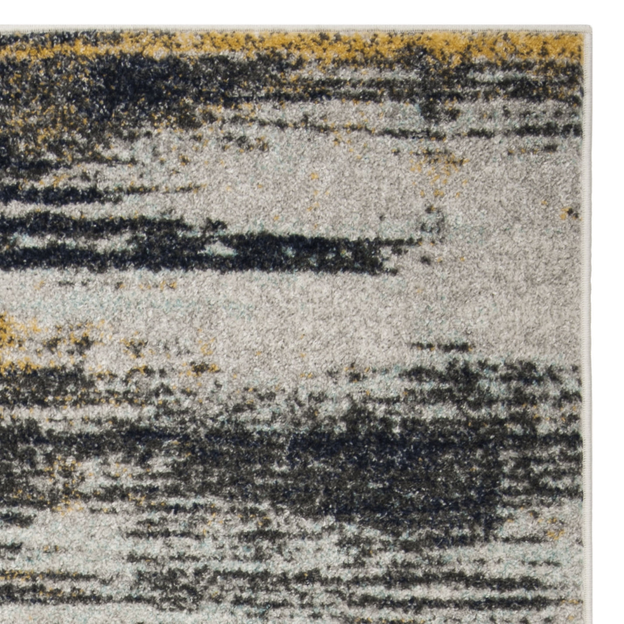SAFAVIEH Adirondack Melva Distressed Area Rug, Light Grey/Black, 5'1" x 7'6"
