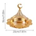 thumbnail image 2 of Silver Metal Serving Platter with Clear Dome - 20cm Cake Stand & Candy Display, Modern Dessert Tray for Party, Wedding, Holiday Serving, 2 of 5