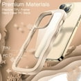 thumbnail image 4 of JETech Cute Case for iPhone 14 Pro 6.1-Inch, Wave Frame Curly Shape Shockproof Phone Cover for Women and Girls, Clear Hard PC Back (Gold), 4 of 7