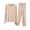 Beige, variant on Pajama Sets for Women Women Modal Pajamas Long Sleeve Sleepwear Crew Neck Pjs Two Piece Sets Women Women Sleepwear XXL