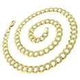 thumbnail image 2 of 14K Yellow Gold 11MM Solid Cuban Curb Link Two-Tone Pave Chain Necklaces, Real 14K Gold, Next Level Jewelry, 2 of 4
