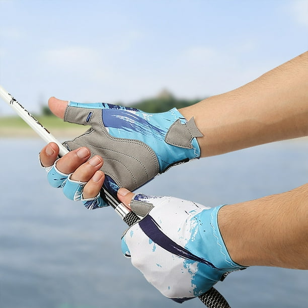 Kyncilor Fishing Gloves Fingerless Fisherman Gloves Breathable Fishing Gloves - For Men And Women Gray Xl