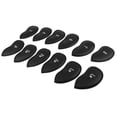 thumbnail image 1 of 12 Pièces Imperméable en Cuir PU Golf Imperméable Remplacement Tête de Golf Couvre Ensemble Noir 1, 1 of 9
