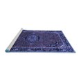 thumbnail image 2 of Ahgly Company Machine Washable Indoor Rectangle Medallion Blue Traditional Area Rugs, 2' x 5', 2 of 4