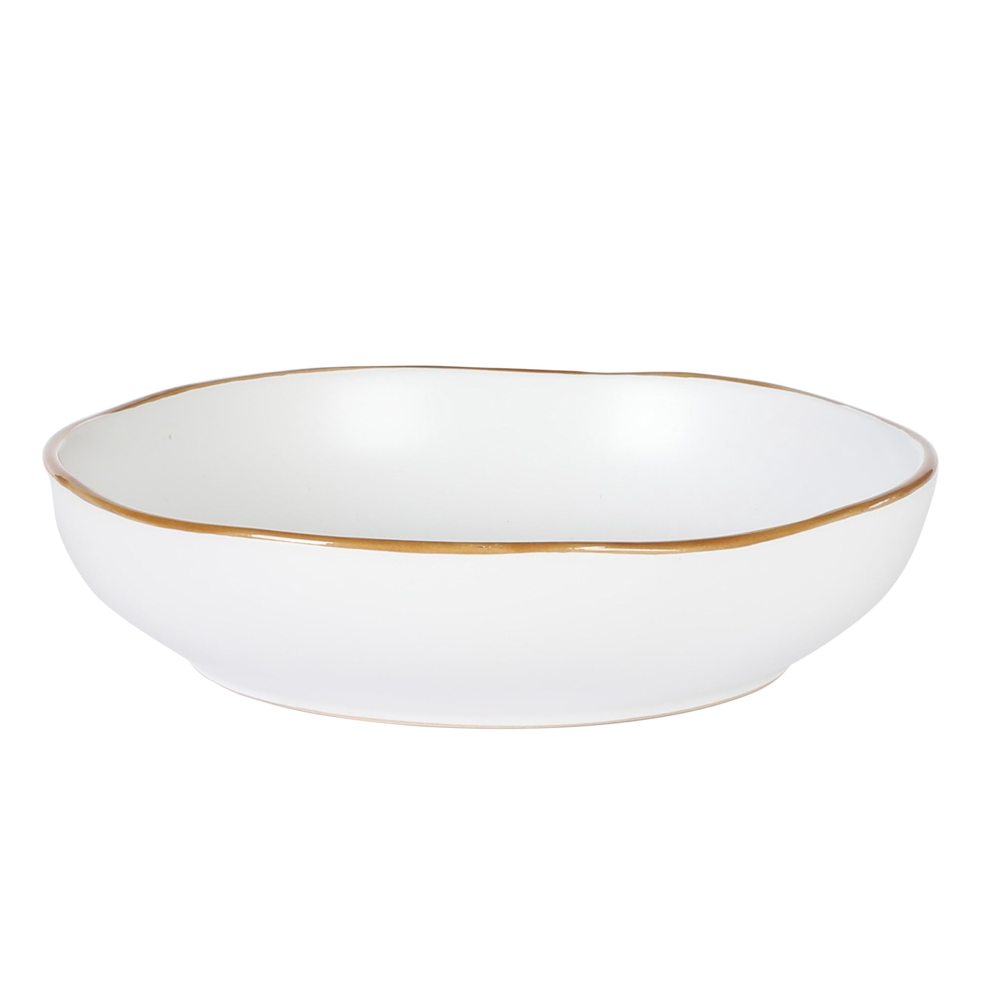 Gibson Home Hazeltine 16 Piece Plates and Bowls Dishes Stoneware Ceramic Dinnerware Set - White