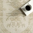 thumbnail image 2 of Rugs USA Castellan Medallion Wool and Cotton Area Rug, 9' 6" x 13' 6", Castellan Beige, 2 of 8