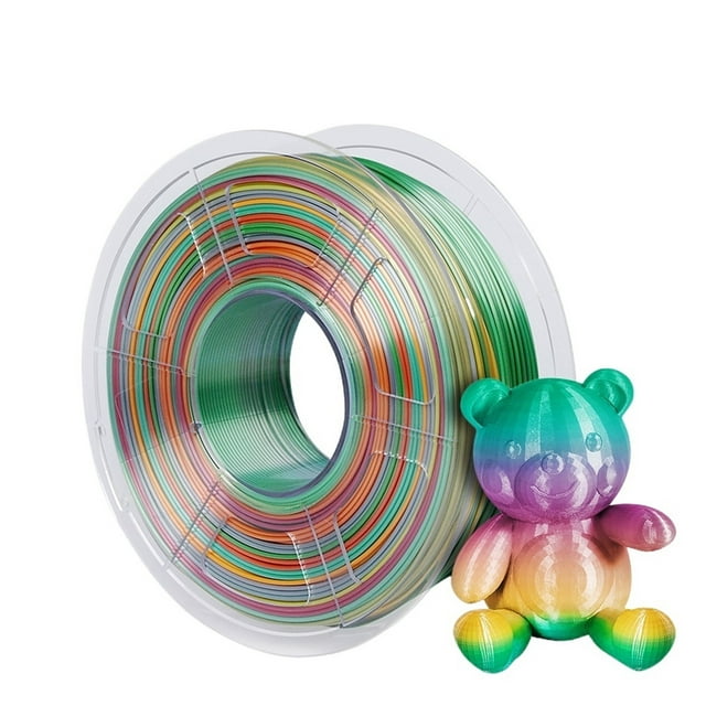 Gradient Rainbow 3D Printer Filament, Silk PLA 1.75mm Sublimation Universe Forest Candy Macaron Series Filaments For 3D Printing ,Easy to Use