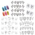 thumbnail image 4 of Cartoon Animal Line Drawing Nail Stickers DIY Fake Full Nail Tip Decals Beauty Art Tools, 4 of 8