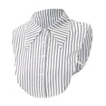 thumbnail image 4 of Corbata falsa , práctica, cómoda, fácil de usar, versátil, tipo camisa corta Rayas blancas, 4 of 8