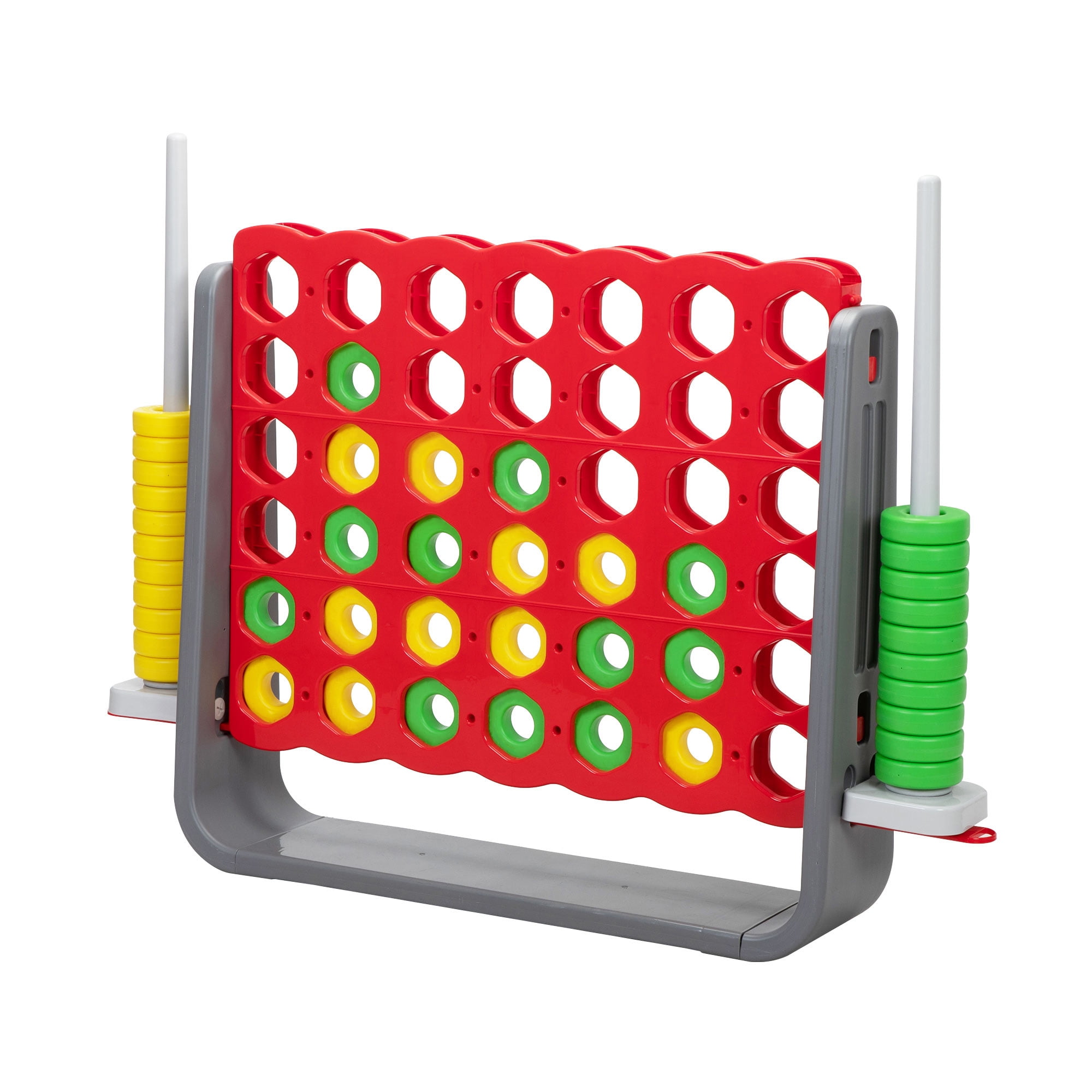 ZZZL Jumbo 4-to-Score Game Set for Kids and Adults, Red&Gray