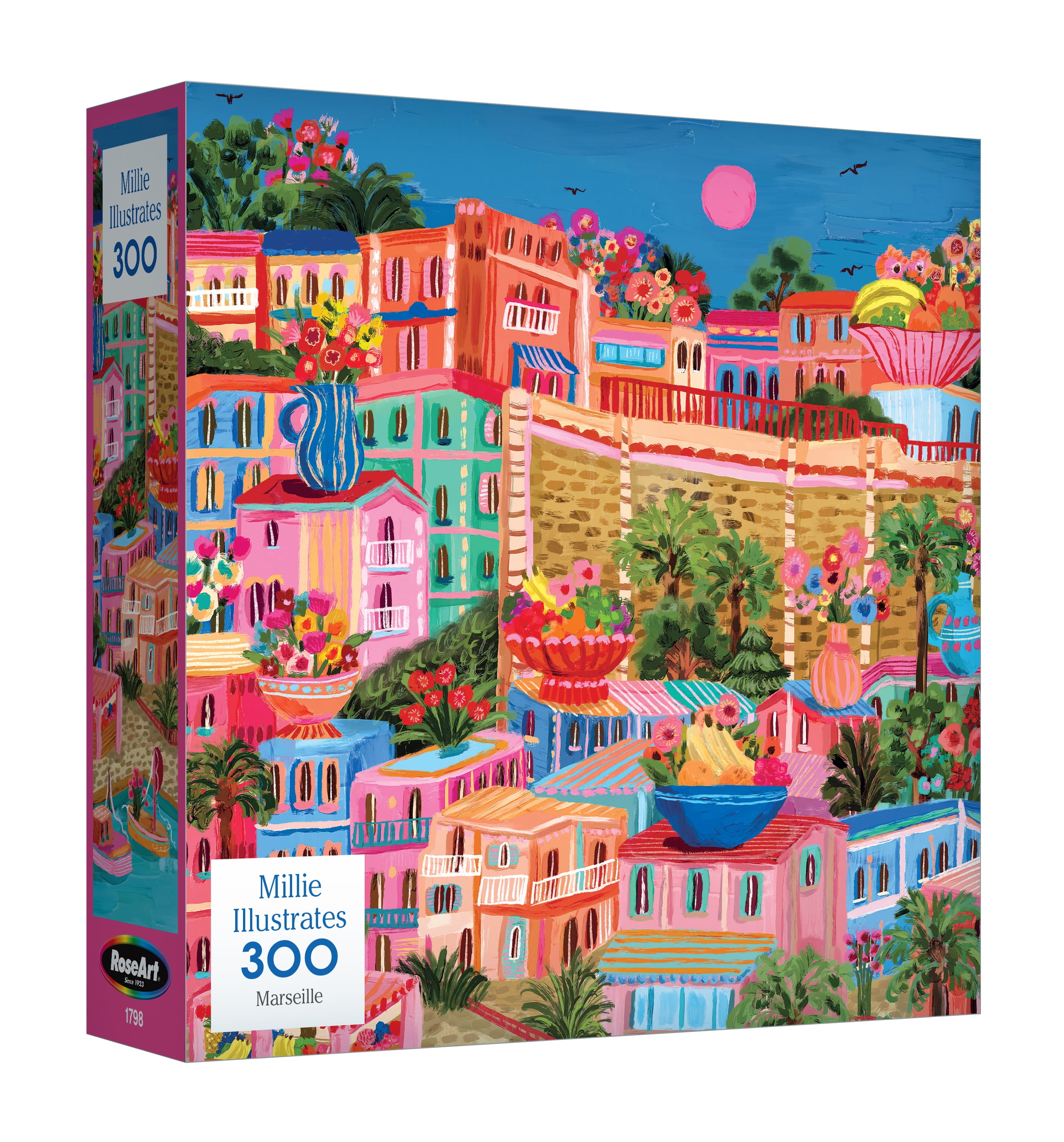 RoseArt Modern Illustrations 300-Piece Marseille Adult Interlocking Puzzle