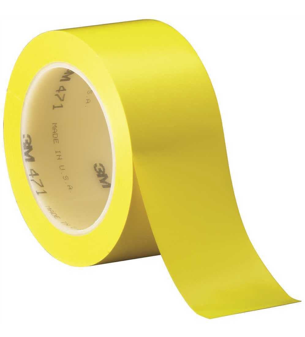 3M 471 Vinyl Tape, 2 In. X 36 Yd., Yellow