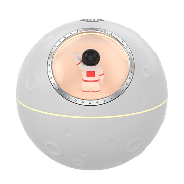 Astronauta Ultrasónico Silencioso USB Cool Mist Mini Humidificador, para Niños Bebé Guardería Dormitorio, 2 Modos de Niebla Apagado Automático Whisper Silent 300ml Pequeño Humidificador Lindo Que