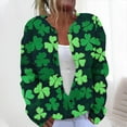 thumbnail image 3 of Oksale Womens St.Patrick's Day Sweater Cardigan Plus Size Button Down Festival Sweaters Cute Print Cardigans Long Sleeve Outerwear Fall Fashion Knitwear 2025 Green XXXL, 3 of 5