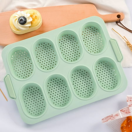 

8 in a Row Cake Silicone Mould with Vent Design Foldable Space Saving Mould for Making Cheesecake Candy