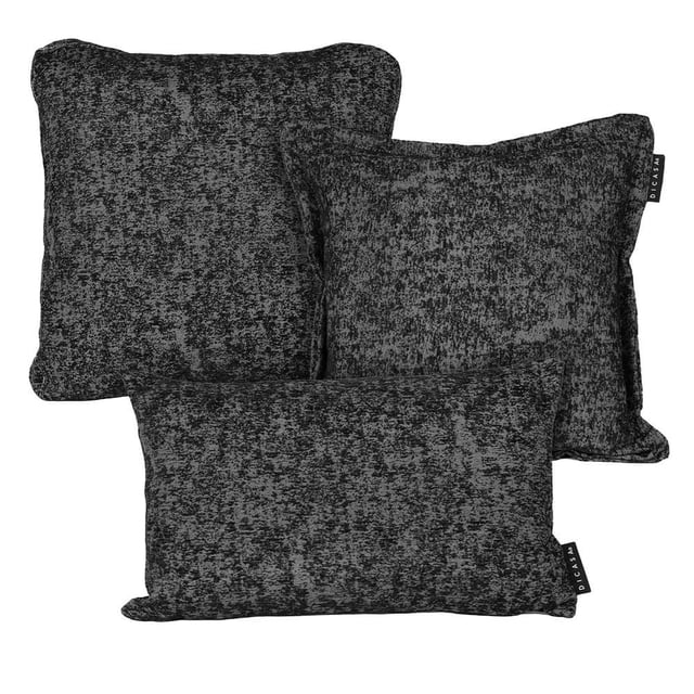 Set de 3 Cojines (1 Cuadrado + 1 Cuadrado Grande y 1 Rectangular) Zaniah Gris