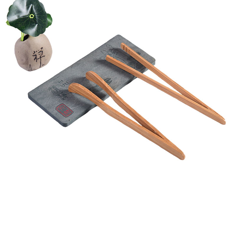 New wooden tea tweezer bacon tea clip tongs bamboo kitchen salad food toast~1pcS