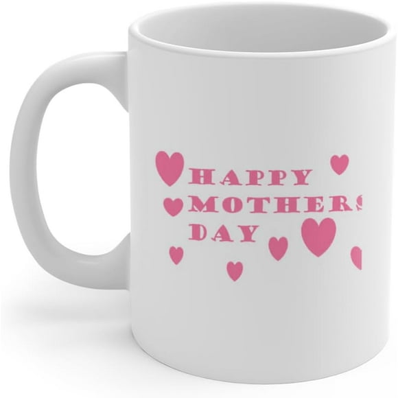 Happy Mother's Day Coffee Mug - Best Mom Ever Mug, Gift for Mom, Mother's Day Gift from Daughter or Son (White)